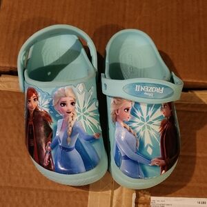 CROCS Kids Frozen Graphic Light Blue Clogs